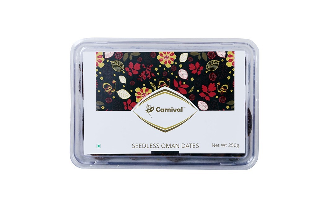 Carnival Seedless Oman Dates    Plastic Container  250 grams
